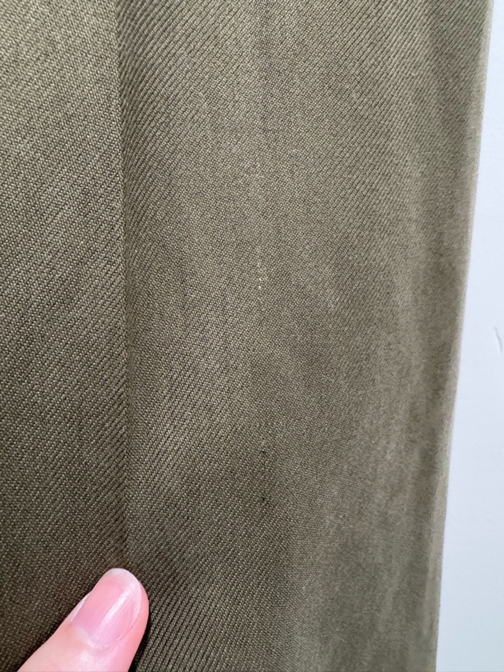 Lauren Ralph Lauren Silk Pants Olive Green Straight Leg Size 10 - Picture 8 of 9
